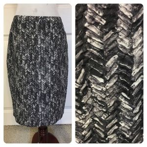 ESCADA Herringbone Print Skirt sz 44/14